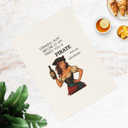 Drinking rum before 10am makes you a pirate, not an alcoholic. Organic cotton towel brings retro sass to your kitchen.