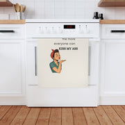 The older I get the more everyone can kiss my ass - organic cotton towel with retro pinup sass.